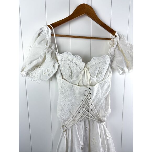 NWT LaceMade "I Flipped" Corset Dress in White Size XS $119 - Picture 4 of 16
